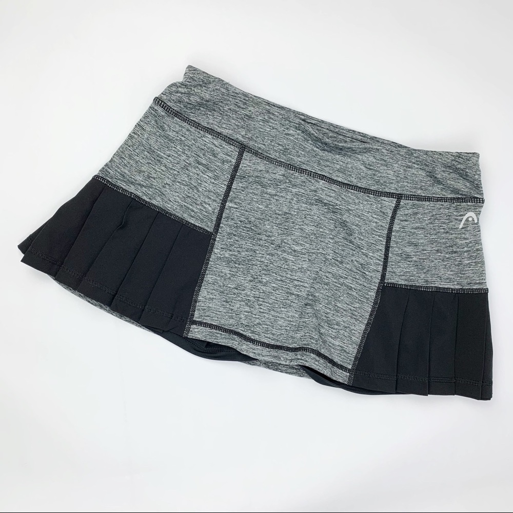 Head Tennis Skirt Attached Shorts Gray Black S